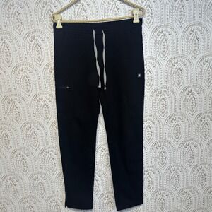 FIGS Black Technical collection Scrub Pants Womens XS Jogger Fit Zipper Pockets